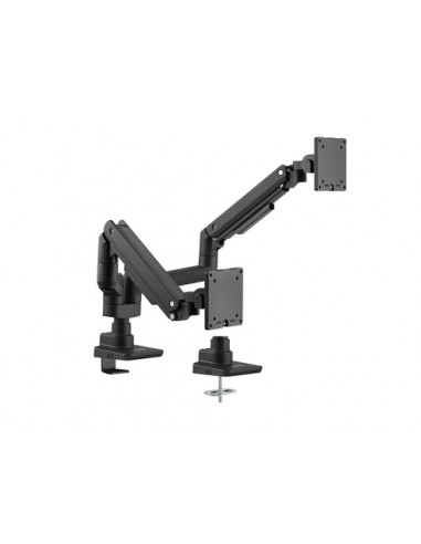 Equip Staffa di montaggio da scrivania per doppio monitor per uso intensivo da 17“-35”, nero