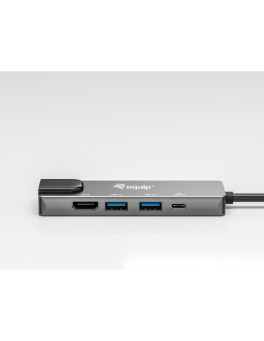 Equip Adattatore multifunzione USB-C 5 in 1, HDMI, LAN Gigabit, USB 3.2 GEN1, USB PD 100W