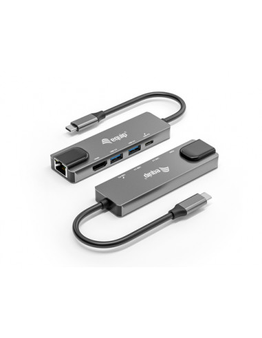 Equip Adattatore multifunzione USB-C 5 in 1, HDMI, LAN Gigabit, USB 3.2 GEN1, USB PD 100W