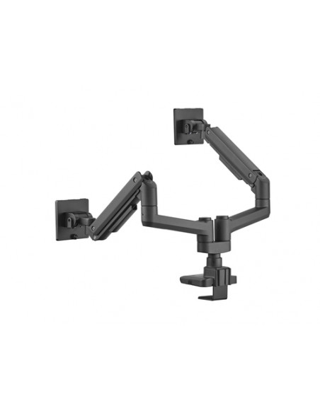 Equip Staffa di montaggio da scrivania per doppio monitor per uso intensivo da 17“-35”, nero