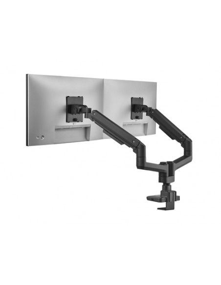 Equip Staffa di montaggio da scrivania per doppio monitor per uso intensivo da 17“-35”, nero