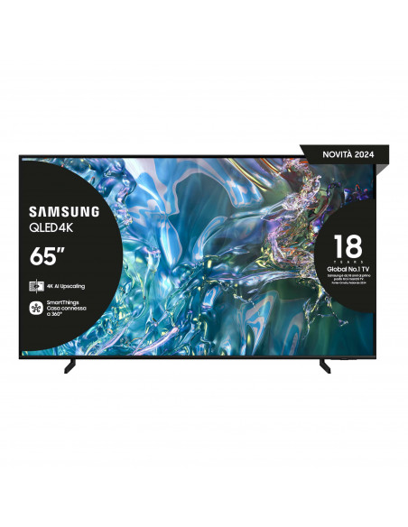 Samsung Q60D TV QLED 4K 65” QE65Q60DAUXZT Smart TV Wi-Fi Titan Gray 2024, Quantum Processor Lite 4K, 4K Upscaling, AirSlim Des
