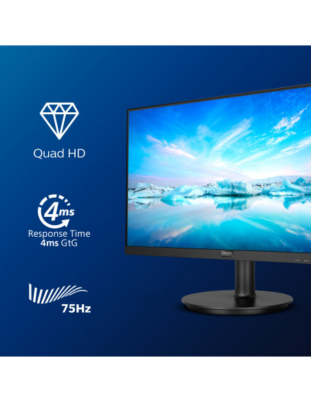 Philips V Line 275V8LA/00 Monitor PC 68,6 cm (27") 2560 x 1440 Pixel Quad HD LED Nero