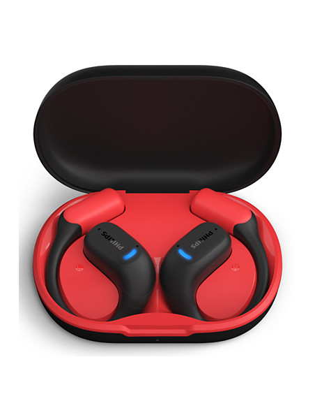 Philips 6000 series TAA6709BK/00 cuffia e auricolare True Wireless Stereo (TWS) A clip Sport Bluetooth Nero, Rosso