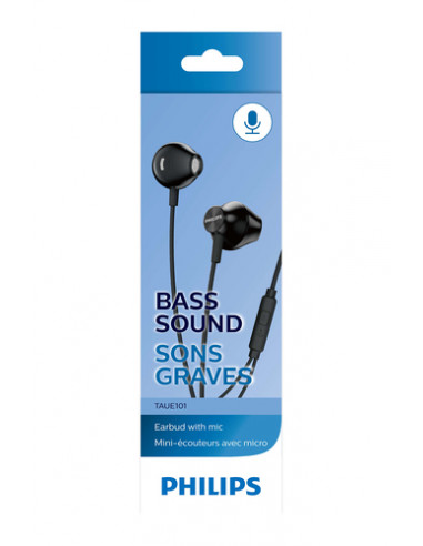 Philips TAUE101BK/00 cuffia e auricolare Cablato In-ear Musica e Chiamate Nero