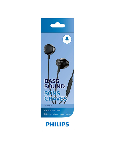 Philips TAUE101BK/00 cuffia e auricolare Cablato In-ear Musica e Chiamate Nero