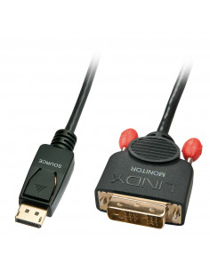 Lindy 41489 cavo e adattatore video 0,5 m DisplayPort DVI-D Nero