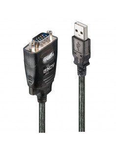Lindy 42686 cavo seriale Nero 1,1 m USB tipo A DB-9
