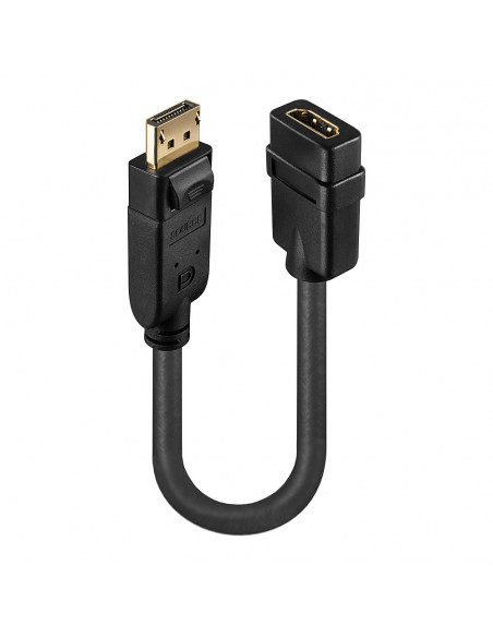 Lindy 41005 cavo e adattatore video 0,15 m DisplayPort HDMI Nero
