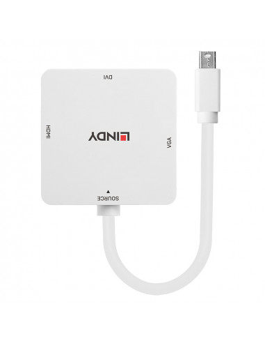 Lindy 41035 cavo e adattatore video 0,2 m Bianco