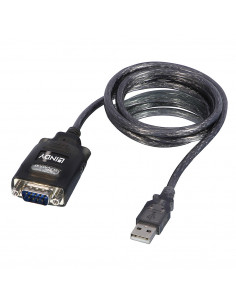 Lindy 42686 cavo seriale Nero 1,1 m USB tipo A DB-9 2