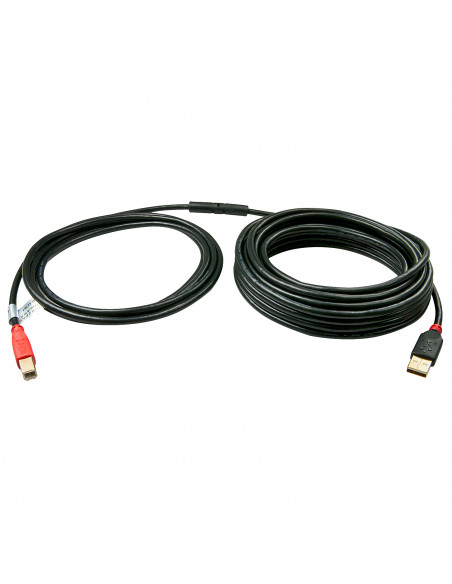 Lindy 42762 cavo USB USB 2.0 15 m USB A USB B Nero, Rosso