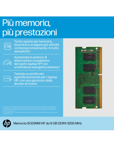 HP 8GB DDR4 3200 SODIMM Memory memoria