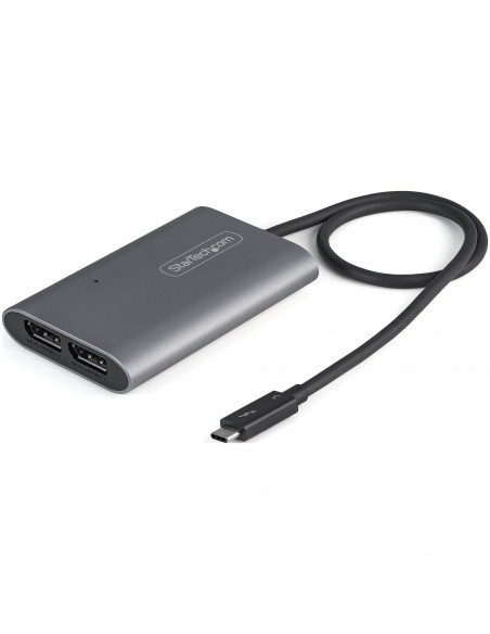 StarTech.com Adattatore Thunderbolt 3 a doppio monitor DisplayPort DP 1.4 8K - Doppio 4K 60Hz o singolo 8K/5K Thunderbolt 3 a DP