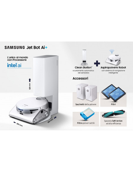 Samsung Robot Aspirapolvere Jetbot AI+ VR50T95735W