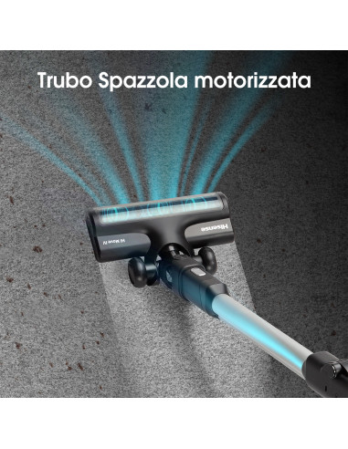 Hisense HVC6264BK scopa elettrica Aspirapolvere a bastone 2 in 1 Batteria Secco EPA Senza sacchetto 0,45 L 150 W Nero 2000 Ah