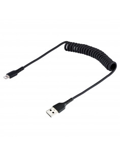 StarTech.com Cavo Lightning a USB- A da 50 cm Certificato MFi, Cavetto iPhone Spiralato di Ricarica/Alimentazione, Resistente Ca 2