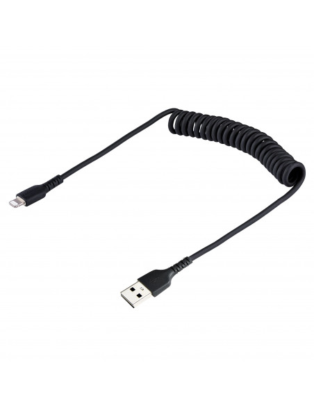 StarTech.com Cavo Lightning a USB- A da 50 cm Certificato MFi, Cavetto iPhone Spiralato di Ricarica/Alimentazione, Resistente Ca