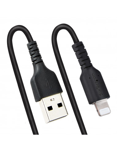 StarTech.com Cavo Lightning a USB- A da 50 cm Certificato MFi, Cavetto iPhone Spiralato di Ricarica/Alimentazione, Resistente Ca