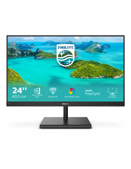 Philips E Line 245E1S/00 Monitor PC 60,5 cm (23.8") 2560 x 1440 Pixel 2K Ultra HD LCD Nero