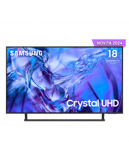 Samsung TV Crystal UHD 4K 43” UE43DU8570UXZT Smart TV Wi-Fi Titan Gray 2024, Processore Crystal 4K, 4K Upscaling, AirSlim Desi