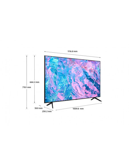 Samsung Series 7 TV UE50CU7170UXZT Crystal UHD 4K, Smart TV 50" Processore Crystal 4K, OTS Lite, Black 2023