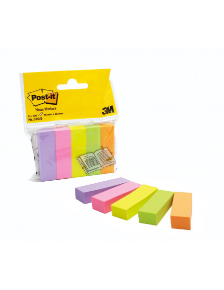 3M 670-5 pouch autoadesiva Rettangolo Multicolore 100 fogli Autoadesivo