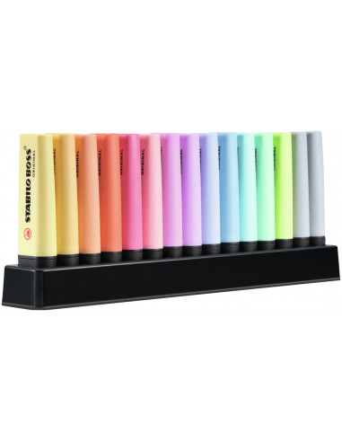 STABILO Boss Original Pastel evidenziatore 15 pz Punta smussata Multicolore