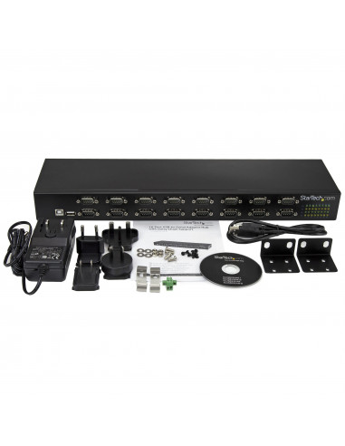 StarTech.com Hub Seriale RS232 a 16 porte - Adattatore USB a DB9 RS232 16x montabile a rack
