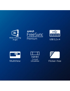 Philips E Line 346E2CUAE/00 Monitor PC 86,4 cm (34") 3440 x 1440 Pixel Wide Quad HD+ LCD Nero 2