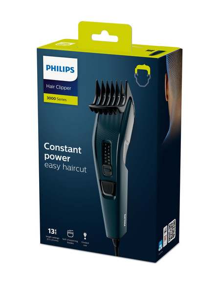 Philips HAIRCLIPPER Series 3000 Regolacapelli con lame in acciaio inossidabile