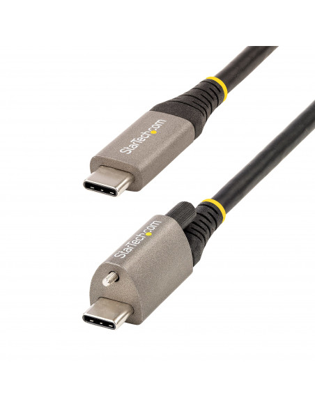 StarTech.com Cavo USB-C con viti di bloccaggio superiori da 50cm - Cavo da USB-C a USB- C certificato 10Gbps - Cavo USB-C 3.2 Ge