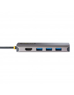 StarTech.com Adattatore Multiporta USB-C HDMI 4K 60Hz, Hub USB-A 5Gbps a 3 Porte , Adattatore USB-C a HDMI con PD 100W Pass-Thro 2