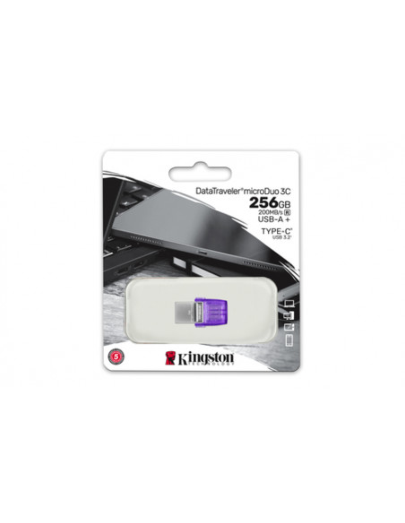 Kingston Technology DataTraveler 256GB microDuo 3C 200MB/s dual USB-A + USB-C