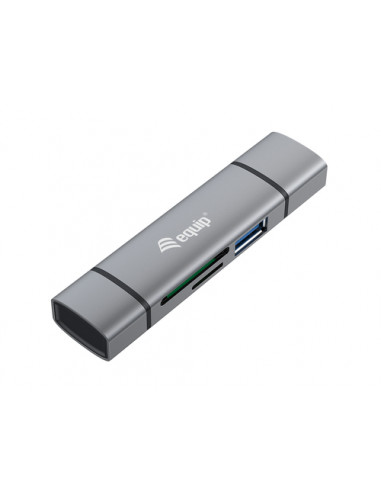 Equip 245460 lettore di schede USB 3.2 Gen 1 (3.1 Gen 1) Type-A/Type-C Grigio