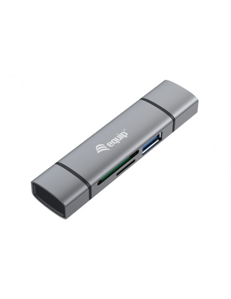 Equip 245460 lettore di schede USB 3.2 Gen 1 (3.1 Gen 1) Type-A/Type-C Grigio