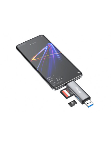 Equip 245460 lettore di schede USB 3.2 Gen 1 (3.1 Gen 1) Type-A/Type-C Grigio