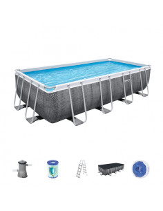 Bestway 56996 piscina fuori terra Piscina con bordi Piscina rettangolare 11532 L Grigio