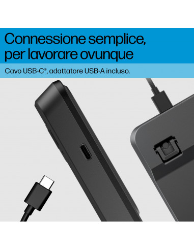 HP Tastiera cablata retroilluminata multidispositivo 405