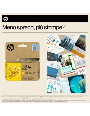 HP Cartuccia di inchiostro giallo originale 937e EvoMore