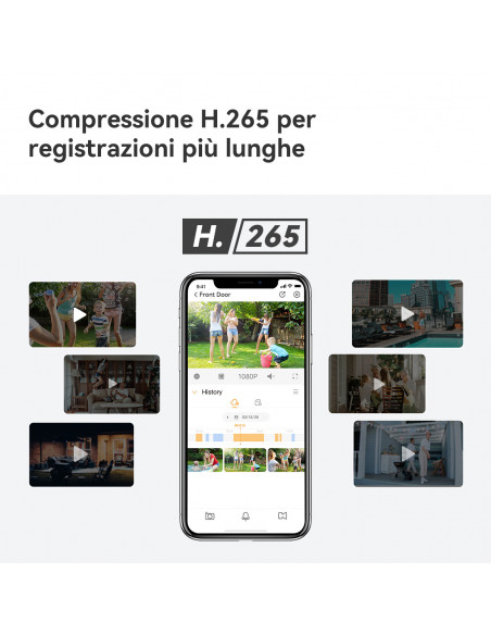 Imou Cell GO Full Color 2K (3MP) Telecamera Wi-Fi Esterno/Interno Batteria Senza Fili, Rilevamento PIR/Umano, Visione Notturna a