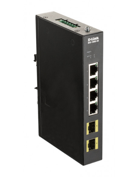 D-Link DIS-100G-6S switch di rete Non gestito Gigabit Ethernet (10/100/1000) DIN rail Nero
