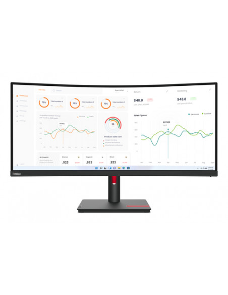 Lenovo ThinkVision T34w-30 LED display 86,4 cm (34") 3440 x 1440 Pixel Wide Quad HD Nero