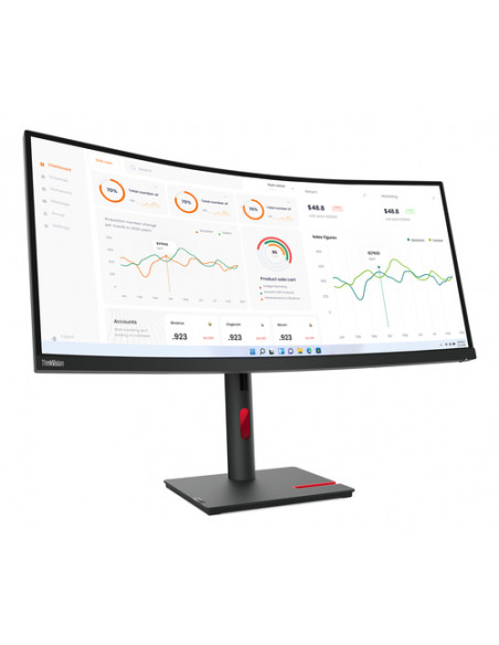 Lenovo ThinkVision T34w-30 LED display 86,4 cm (34") 3440 x 1440 Pixel Wide Quad HD Nero