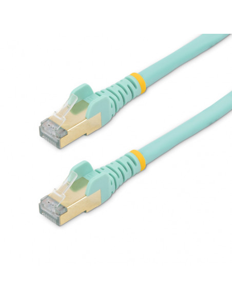 StarTech.com Cavo di Rete Ethernet Cat6a - Cavo Schermato STP da 1m - Turchese