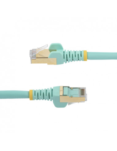 StarTech.com Cavo di Rete Ethernet Cat6a - Cavo Schermato STP da 1m - Turchese