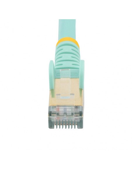 StarTech.com Cavo di Rete Ethernet Cat6a - Cavo Schermato STP da 1m - Turchese