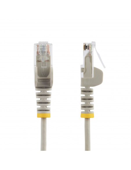 StarTech.com Cavo di Rete Ethernet Snagless CAT6 da 1,5m - Cavo Patch antigroviglio slim RJ45 - Grigio