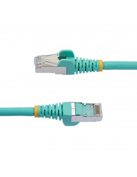 StarTech.com Cavo Ethernet CAT 6a - 3m - Acqua - Cavo di rete LAN Low Smoke Zero Halogen (LSZH) - 10GbE 500MHz 100W PoE++ - Filo