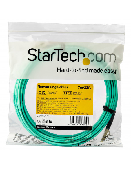 StarTech.com Cavo Fibra Ottica patch Multimodale LC a LC Duplex 50/125 OM3 - 7m
